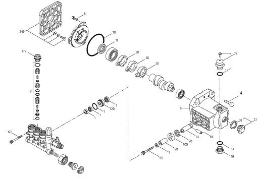 BDP2600-2 Pressure Washer PUMP Replacement Parts, Repair Kits, Pumps & Breakdown